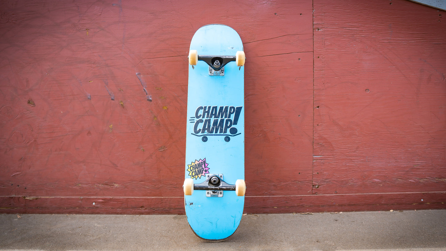 Champ Camp Kids COMPLETE Skateboard | Blue Zoom