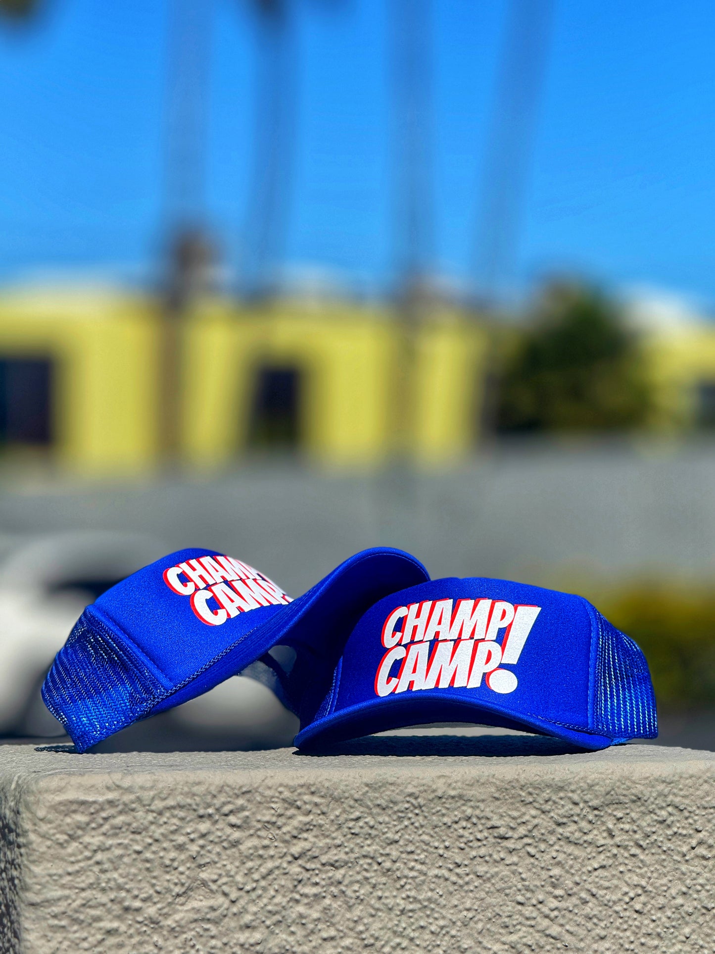 Champ Camp Kids STACKED Trucker | True Blue