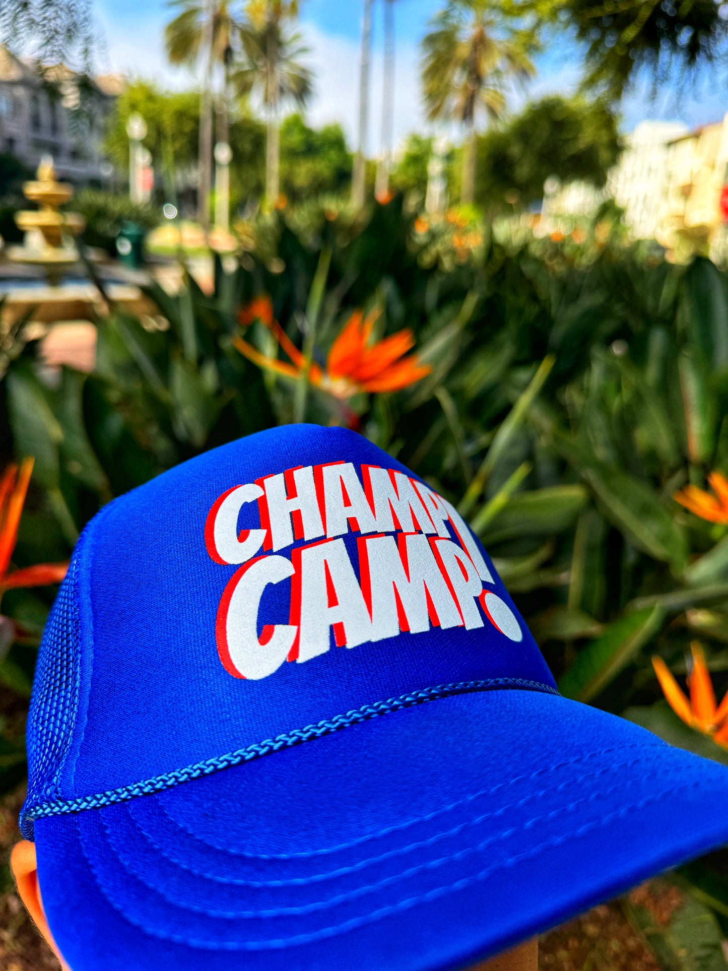 Champ Camp Kids STACKED Trucker | True Blue
