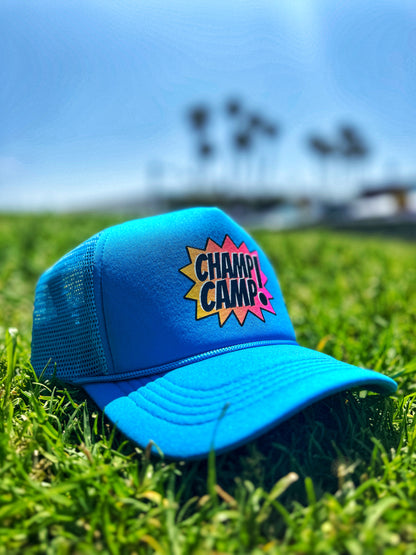 Champ Camp Adults POW Trucker | Bright Blue