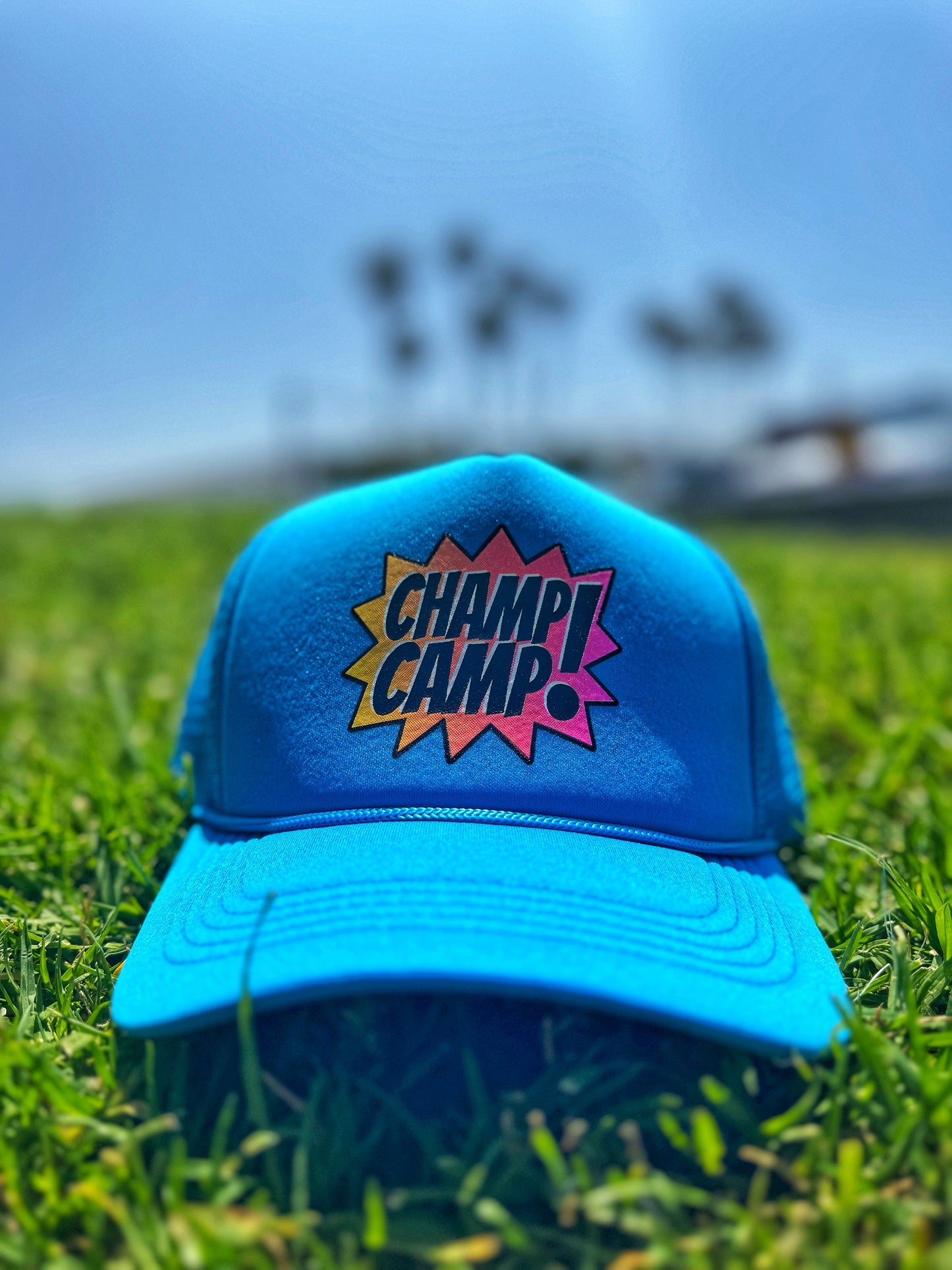 Champ Camp Adults POW Trucker | Bright Blue