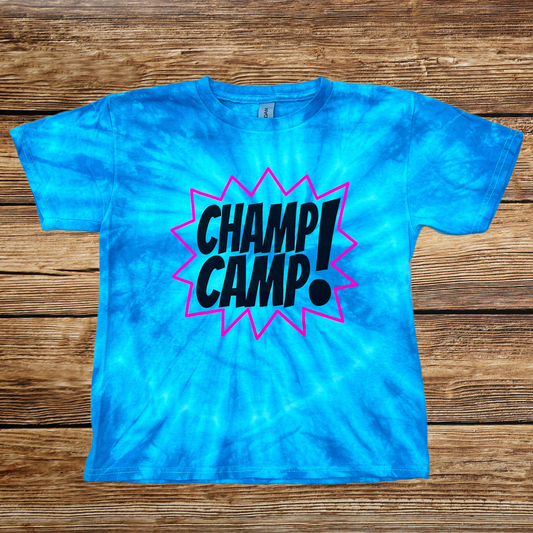 Kids Tie Dye POW T-Shirt [Ocean Blue]